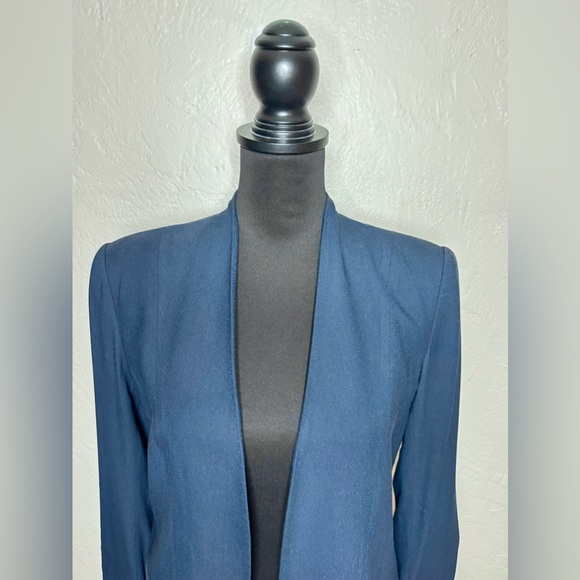 THEORY Navy Blue Collarless Blazer Women’s Size 8 - Picture 5 of 7